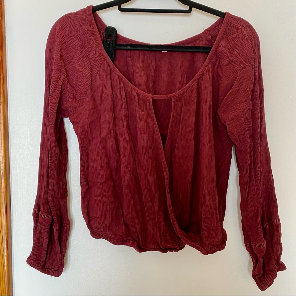Chloe & Katie Burgundy Blouse
